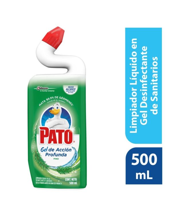 Limpiador Y Desinfectante De Inodoro Pato Gel Accion Profunda Pino 500ml