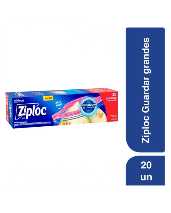 Bolsa Ziploc Reutilizable Grandes Para Guardar X20 Unds