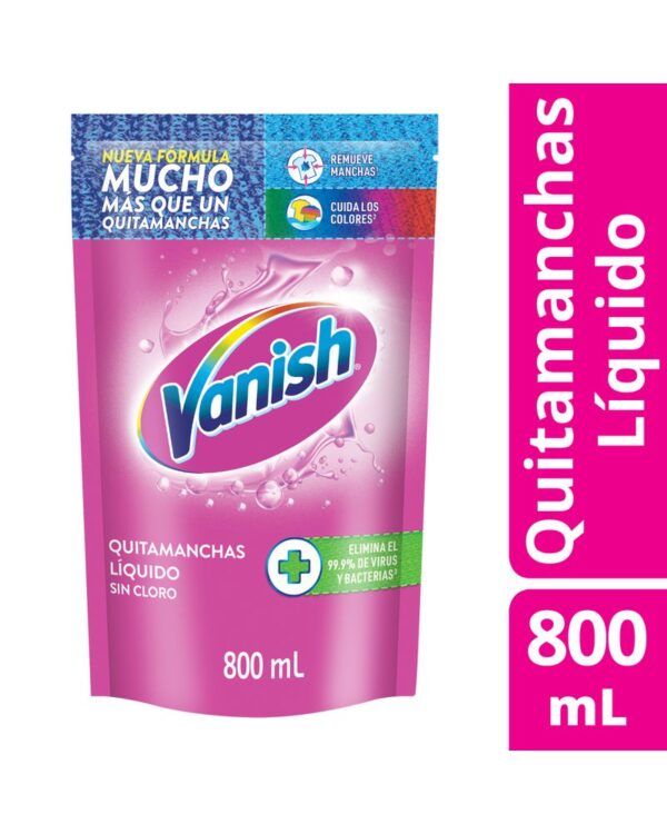 Quita Manchas Vanish Líquido Rosa 800 Ml