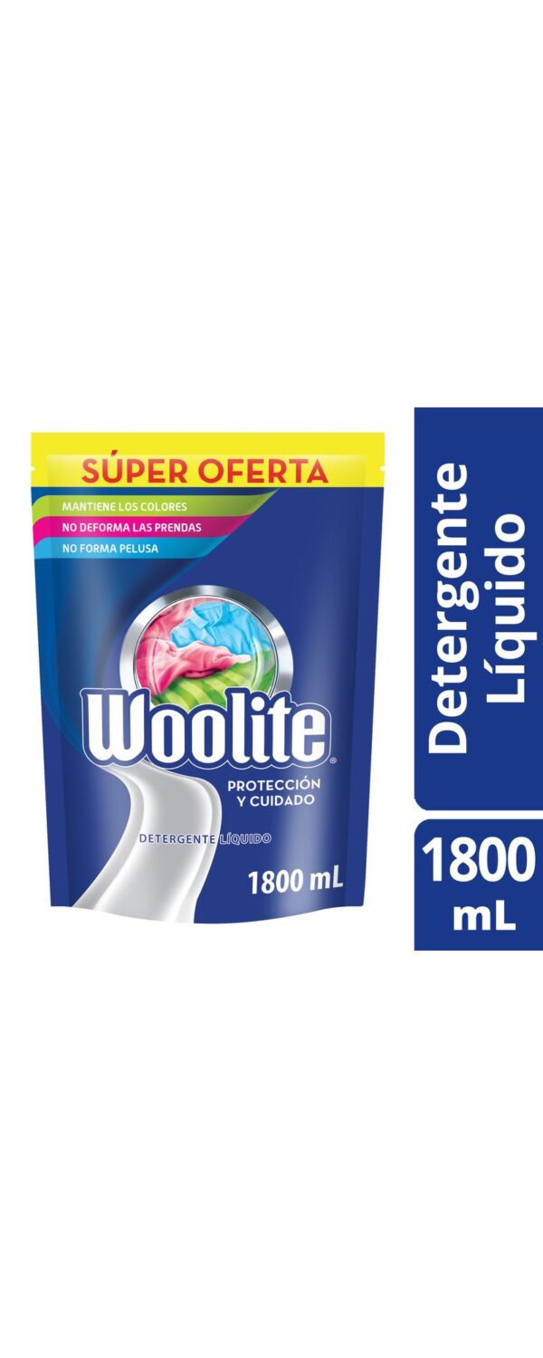 Detergente Líquido Woolite Protección Y Cuidado 1800 Ml