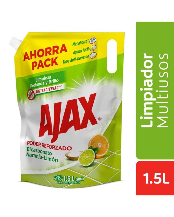 Limpia Pisos Ajax Bicarbonato Naranja 1.5L