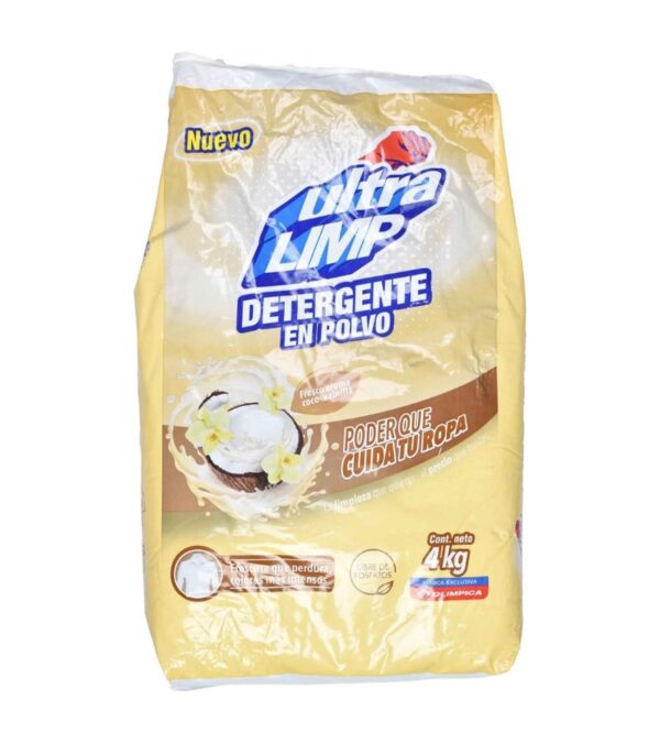 Detergente Polvo Ultralimp Coco Vainilla 4 Kg