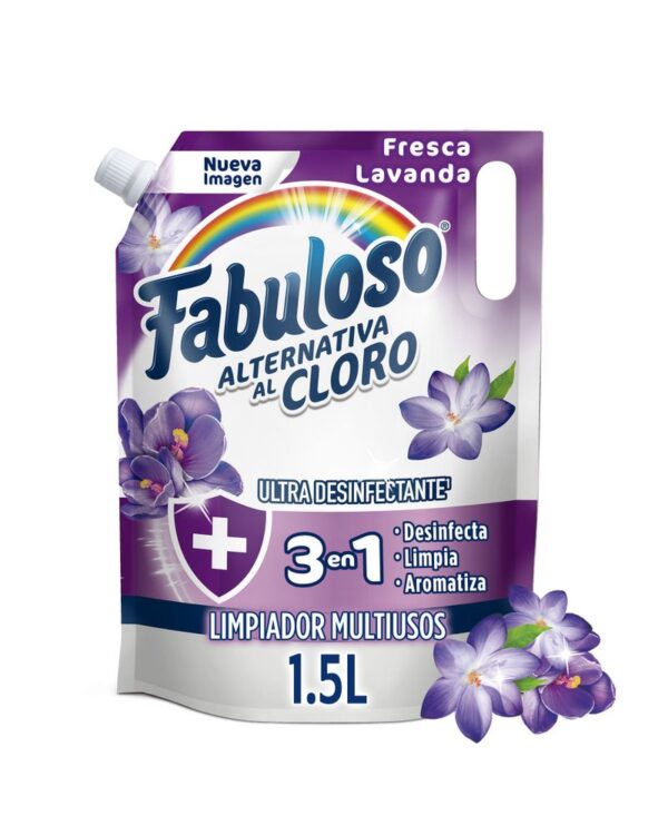 Limpia Pisos Fabuloso Alternativa Al Cloro Fresca Lavanda 1.5L