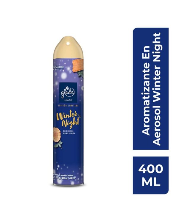 Ambientador Glade Aerosol Winter Night Edición Limitada 400 Ml