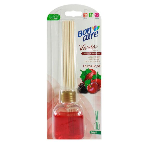 Ambientador Varitas Frescura Frutos Rojos Bonaire x 80ml