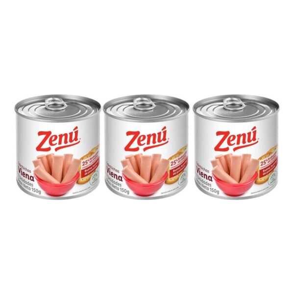 Salchichas Viena Zenu x 3 unidades x 150 g