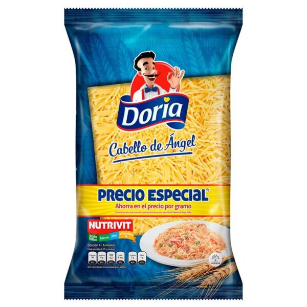 Pasta Clásica Cabello de Ángel Doria x 500 g.