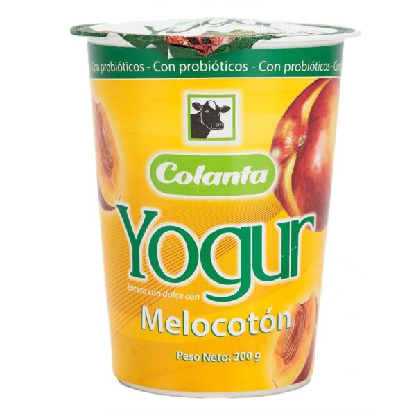 Yogurt Colanta melocotón vaso x200g