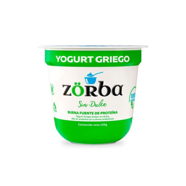 Yogurt griego Zorba natural sin dulce x135g