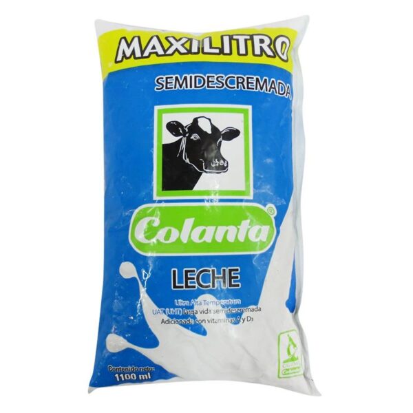 Leche semidescremada Colanta Maxilitro bolsa x1100ml