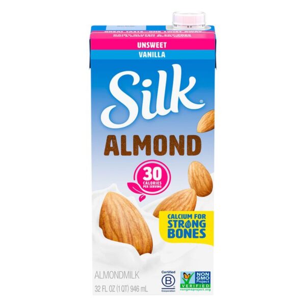 Bebida de almendras Silk vainilla sin endulzar x946ml