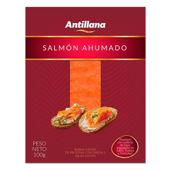 Salmón ahumado Antillana x 100 g