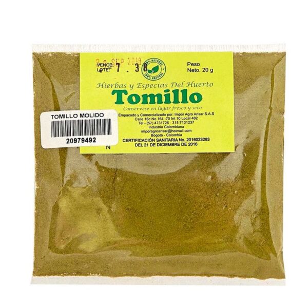 Tomillo molido x 15 gr Búfalo