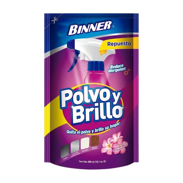 Removedor Binner Polvo y Brillo doypack repuesto x300ml