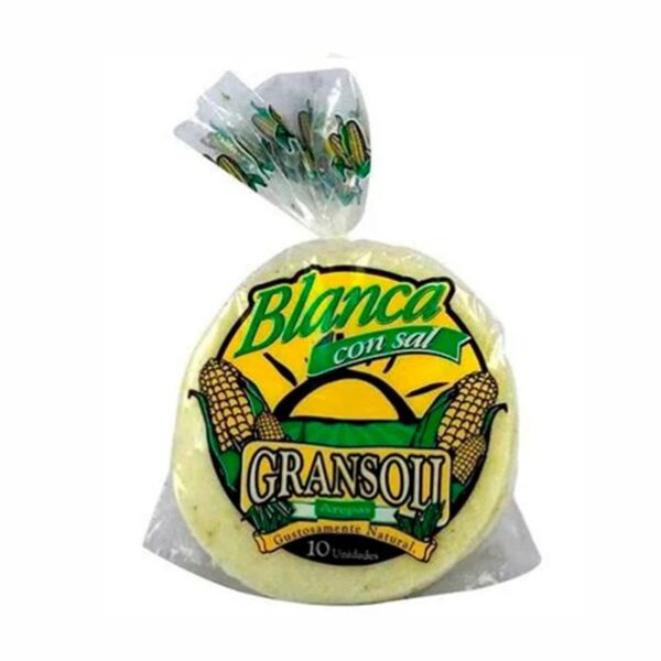 Arepas blancas Gransoli con sal x10und x900g