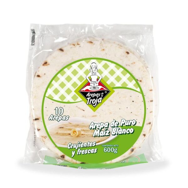 Arepas blancas De La Troja x10und x600g