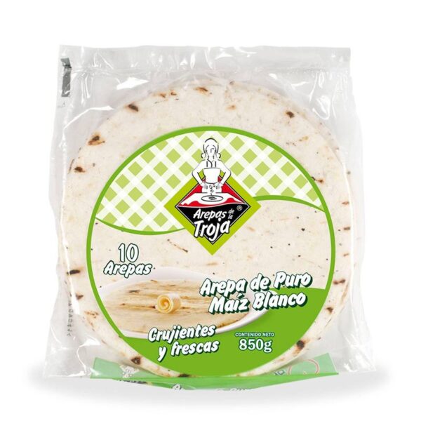 Arepas blancas De La Troja x10und x850g