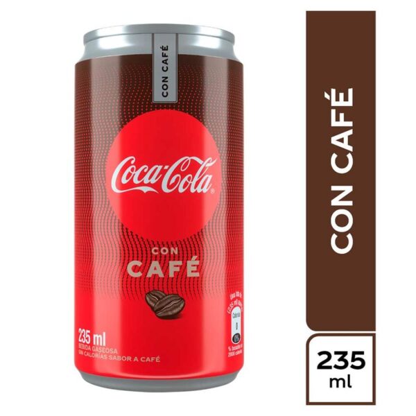 Gaseosa Coca Cola café sin azúcar lata x235ml