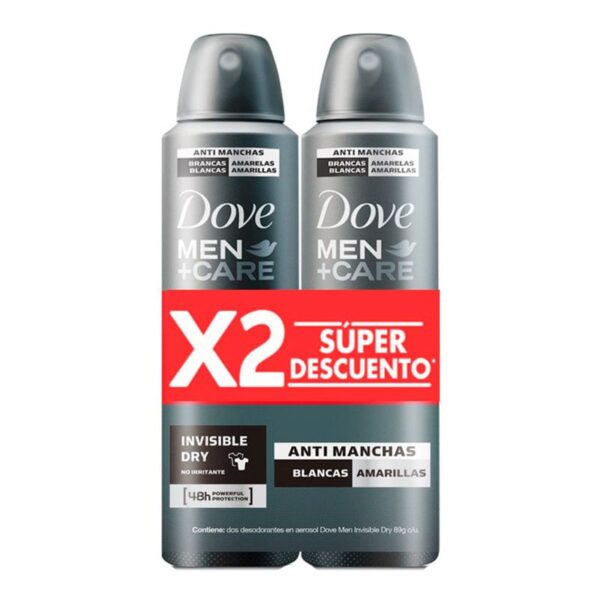 Desodorante Dove Men Invisible Dry 2x150 ml