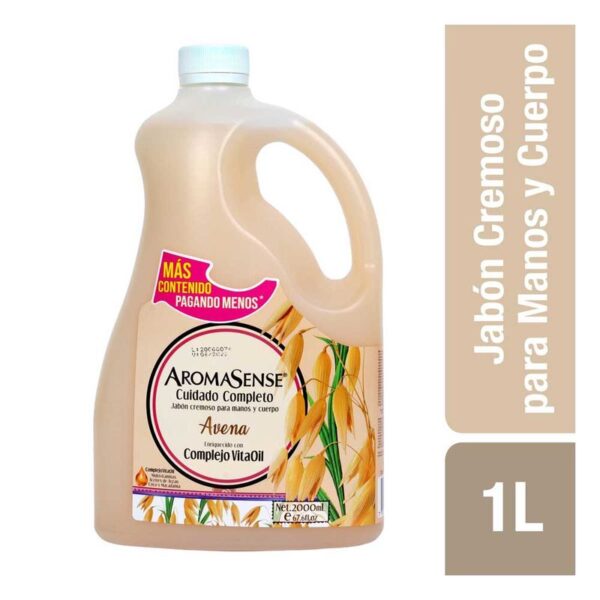 Jabón liquido Aromasense avena garrafa x2000ml