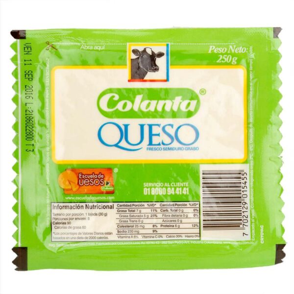 Queso blanco Colanta bloque x250g