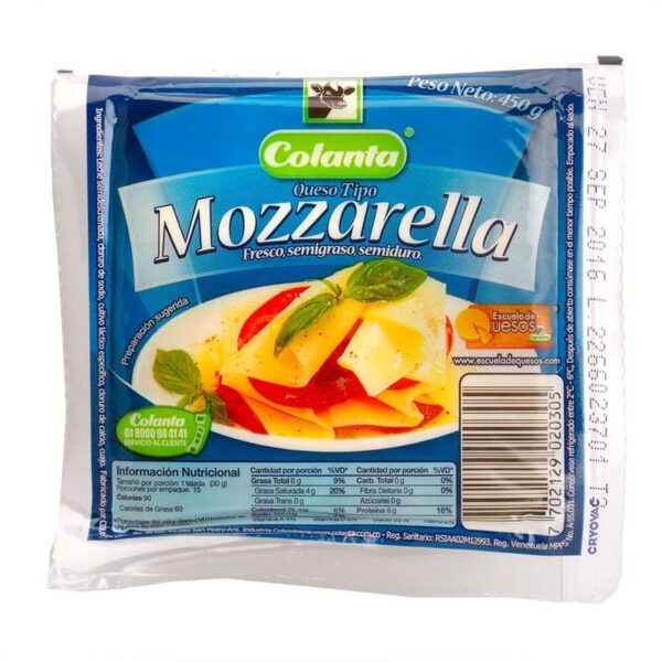 Queso mozzarella Colanta x450g