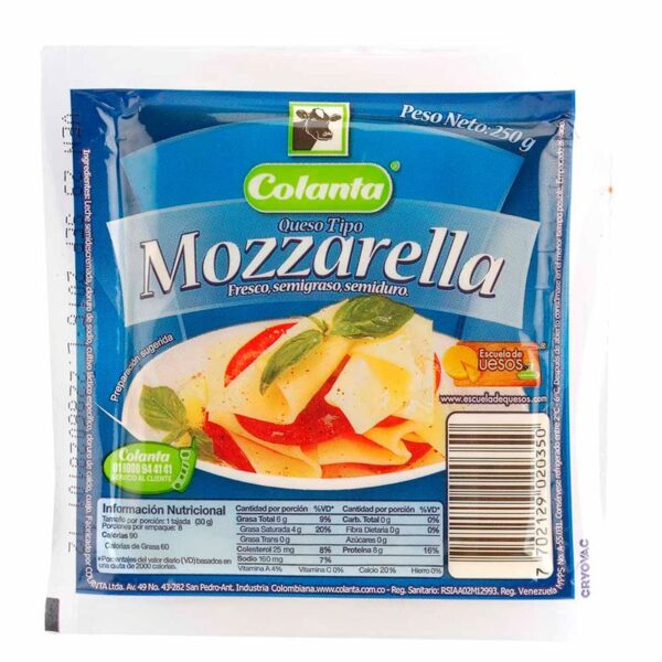 Queso mozzarella Colanta x250g