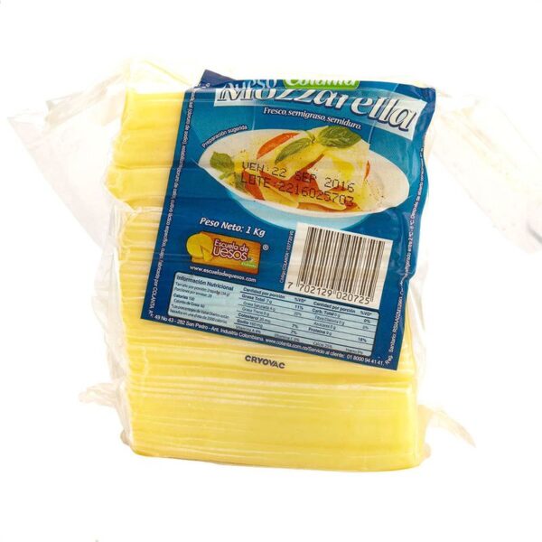 Queso mozzarella Colanta tajado x1000g