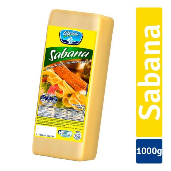 Queso sabana Alpina x1000g