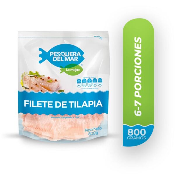 Filete de tilapia Pesquera Del Mar x800g