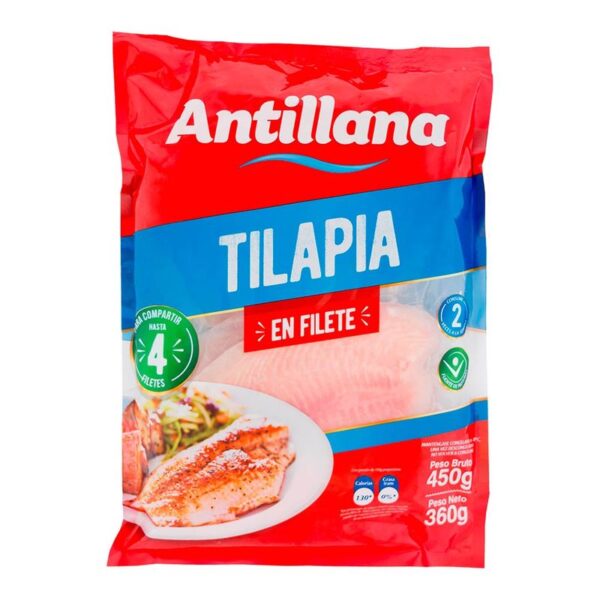 Filete de Tilapia al Vacío Antillana x 360g Peso Neto