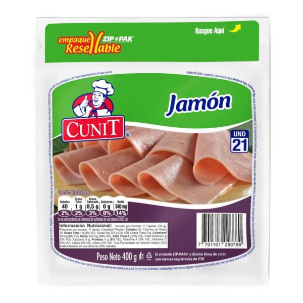 Jamón Cunit 21 tajadas x400g