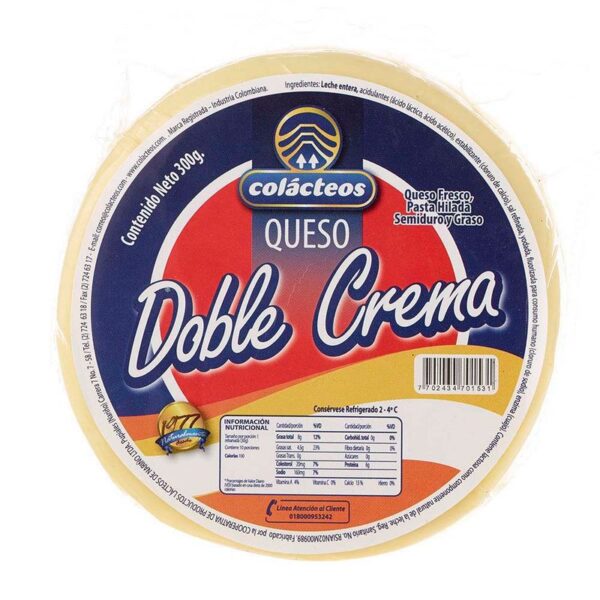 Queso doble crema Colácteos x300g