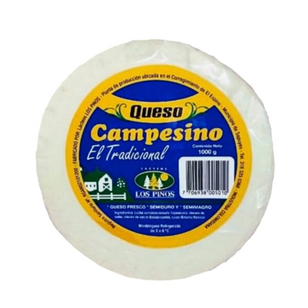 Queso campesino Los Pinos bloque x1000g