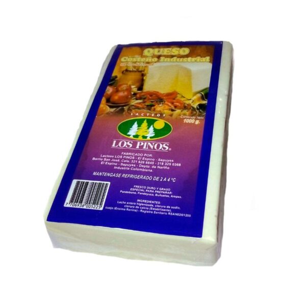 Queso costeño Los Pinos bloque x1000g