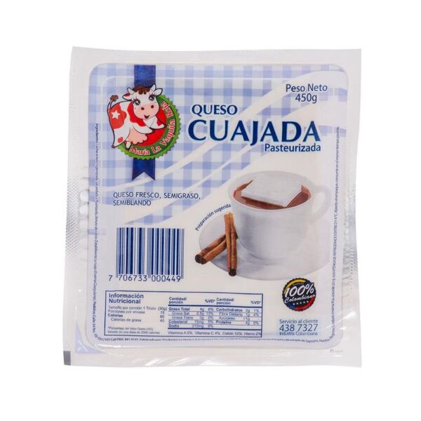 Queso cuajada María La Vaquita Roja pasteurizada x450g