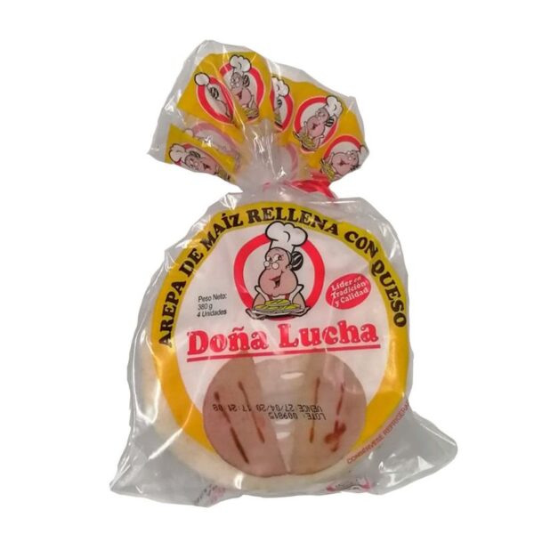 Arepas de maíz Doña Lucha con queso x4und x380g