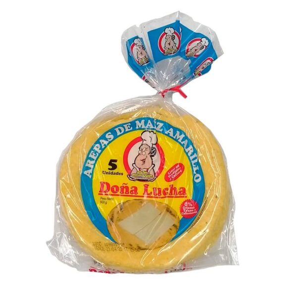 Arepas de maíz amarillo Doña Lucha x5und x500g