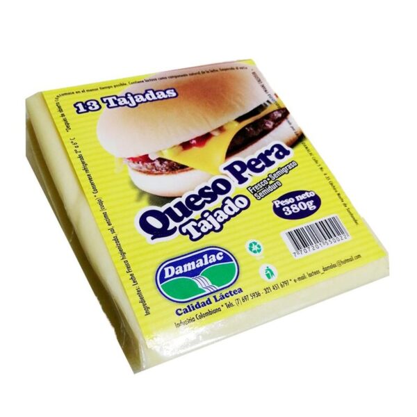 Queso pera Damalac tajado x380g