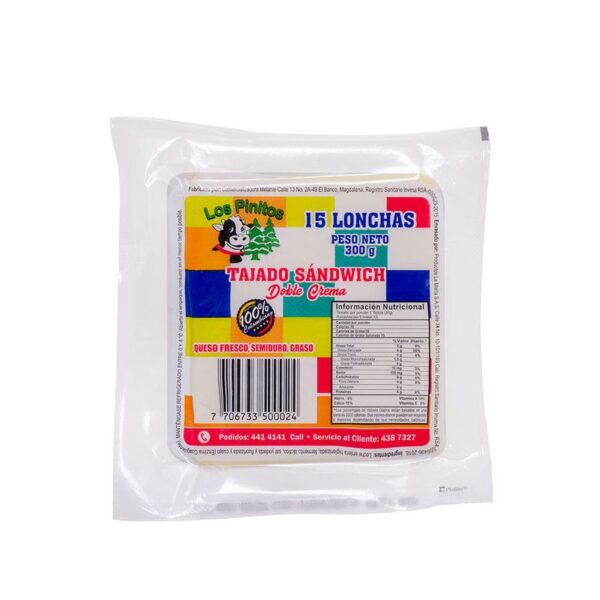 Queso sándwich Los Pinos tajado x300g