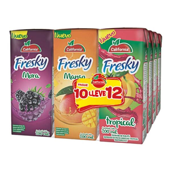 Bebida California fresky surtido pague 10 lleve 12 x200ml c-u