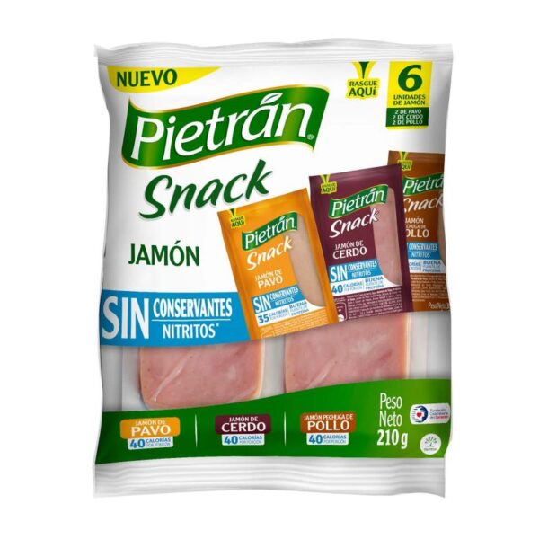 Jamón Pietrán Snack surtido x6und x210g