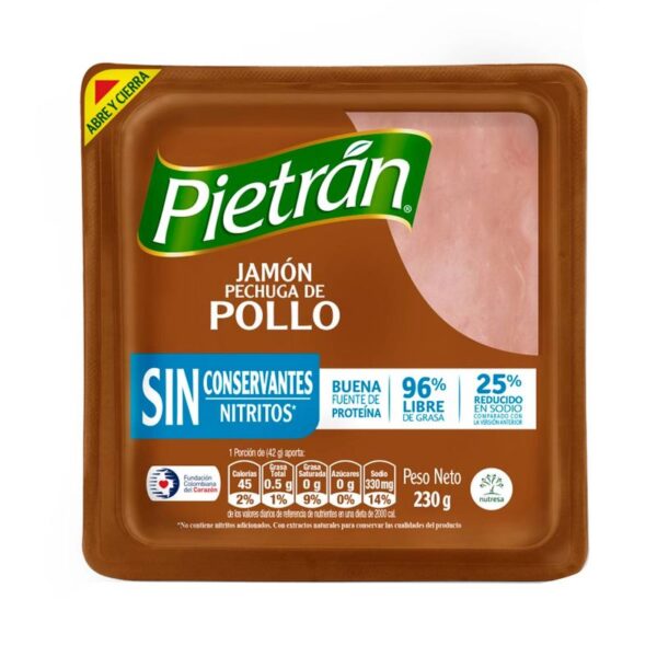 Jamón pechuga de pollo Pietrán x230g