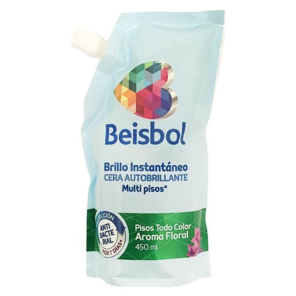 Cera Beisbol Autobrillante Floral Multipisos Doypack x 450Ml