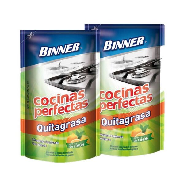 Quitagrasa Binner Cocina Doypack x2unds x500ml c/u