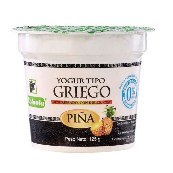 Yogurt griego Colanta piña x125g