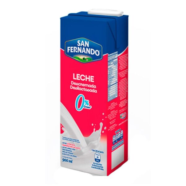 Leche deslactosada San Fernando descremada x900ml