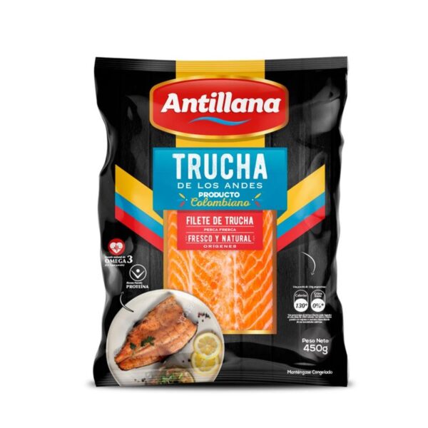 Filete de trucha de los andes x 450g antillana