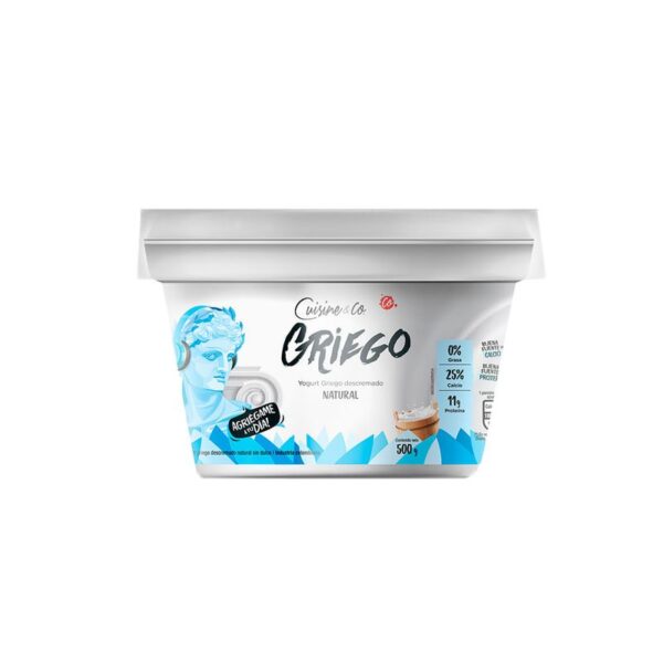 Yogurt griego Cuisine&Co descremado natural x500g