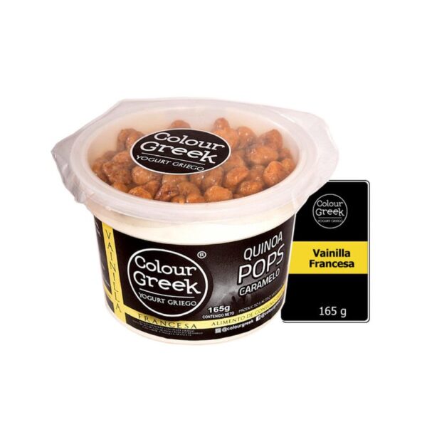 Yogurt griego Colour Greek vainilla francesa con quinoa x165g